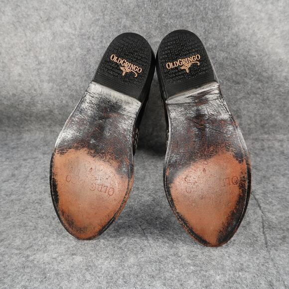 Old Gringo Boots Womens 6 Moto Western Queentia Short Leather Stud Biker Pull On - Picture 12 of 16